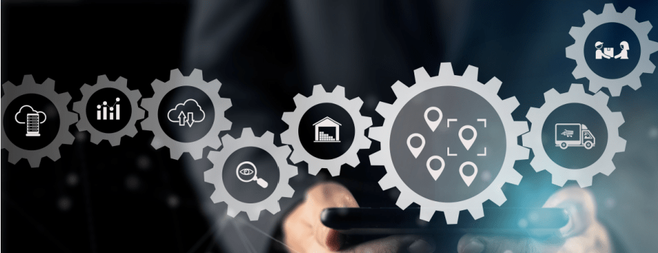 Gears Representing a Supply Chain
